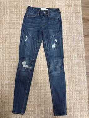 Kendall + Kyle Moto Ribbed Skinny Jeans women’s sz 23